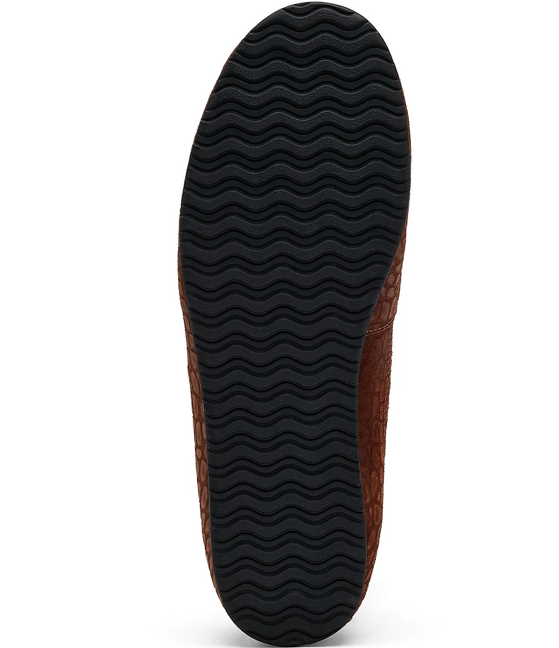 Marc Nolan Men's Alexander Croco Embossed Suede Ballerina Longwing Sneakers