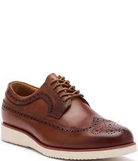 Marc Nolan Men's Alexander Glazed Leather Longwing Brogue Oxfords