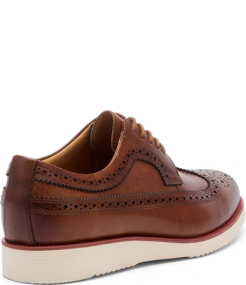 Marc Nolan Men's Alexander Glazed Leather Longwing Brogue Oxfords