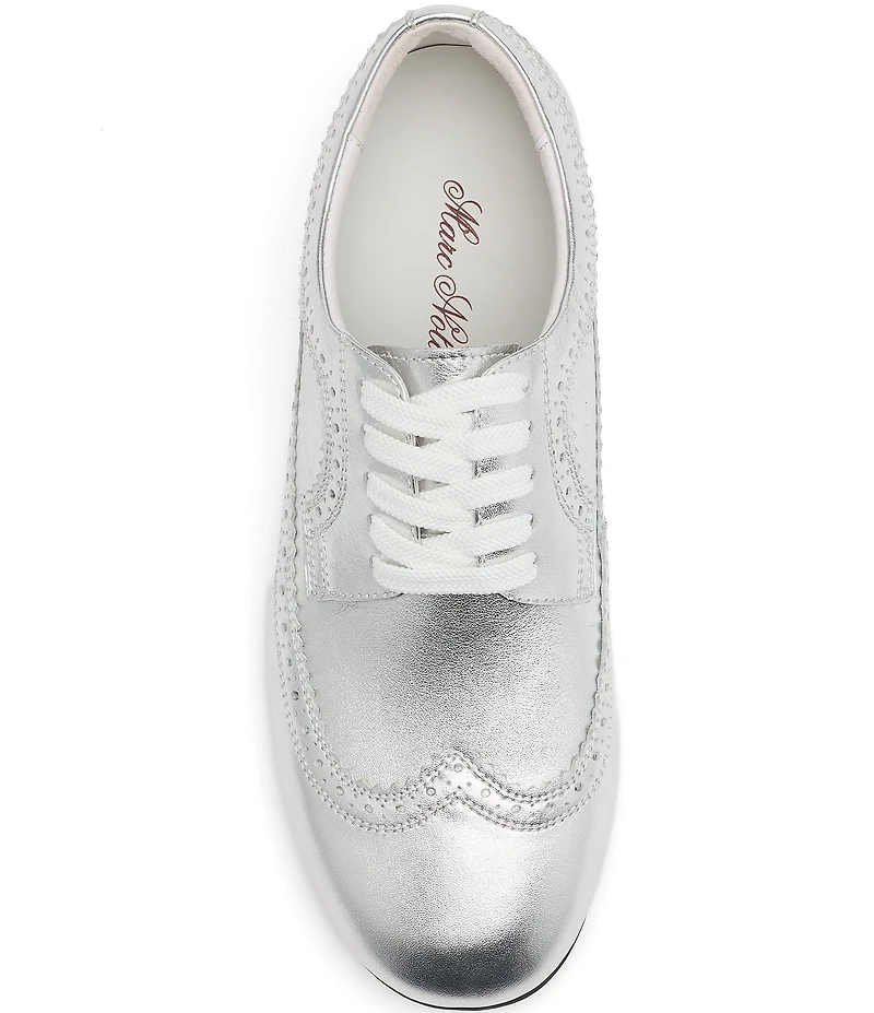 Marc Nolan Men's Alexander Leather Ballerina Longwing Sneakers