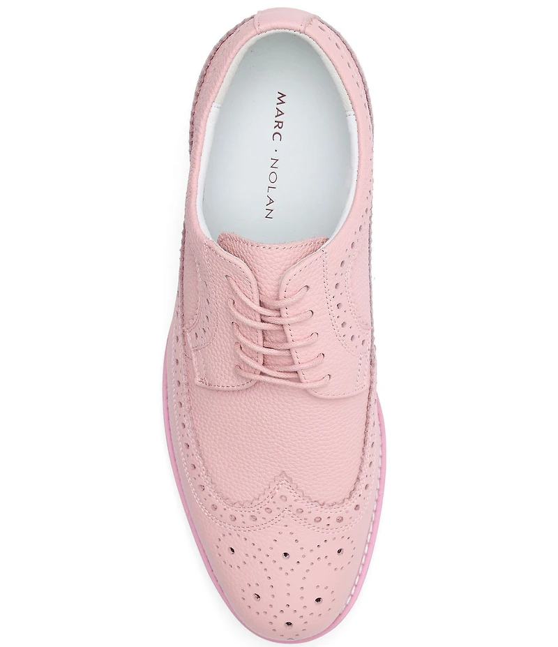 Marc Nolan Men's Alexander Pebble Leather Longwing Brogue Oxfords