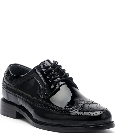 Marc Nolan Men's Alistair Patent Leather Longwing Oxfords