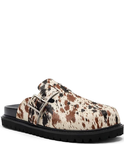 Marc Nolan Men's Shiloh Appaloosa Cow Print Buckle Hardware Clog
