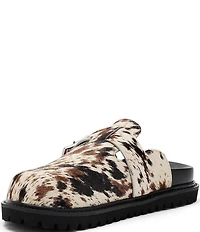 Marc Nolan Men's Shiloh Appaloosa Cow Print Buckle Hardware Clog