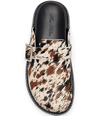 Marc Nolan Men's Shiloh Appaloosa Cow Print Buckle Hardware Clog