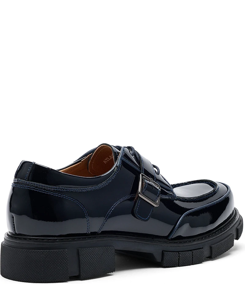 Marc Nolan Men's Atlas Patent Leather Buckle Hardware Derby Loafers