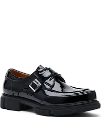 Marc Nolan Men's Atlas Patent Leather Buckle Hardware Derby Loafers