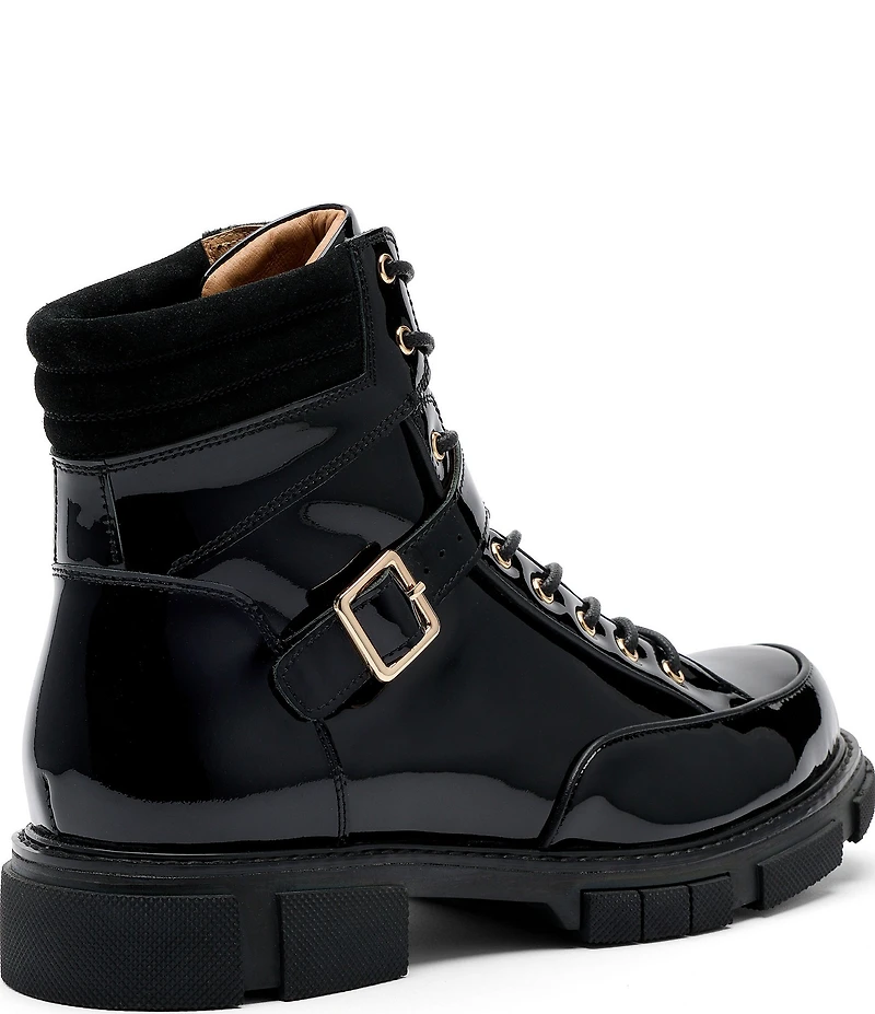 Marc Nolan Men's Atlas Patent Leather Strap Boots