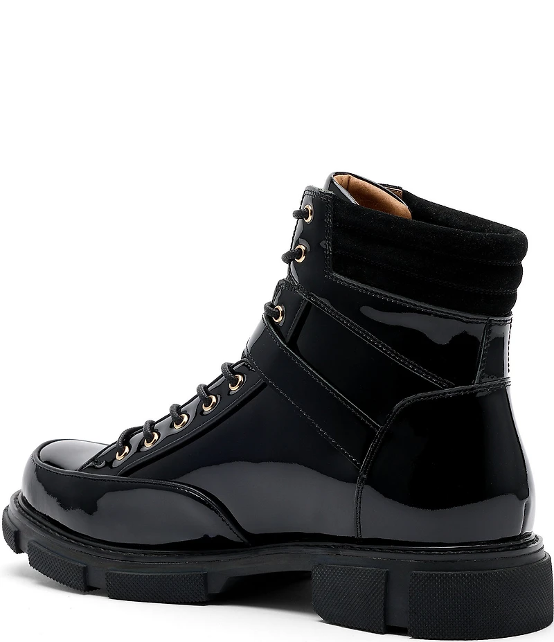 Marc Nolan Men's Atlas Patent Leather Strap Boots
