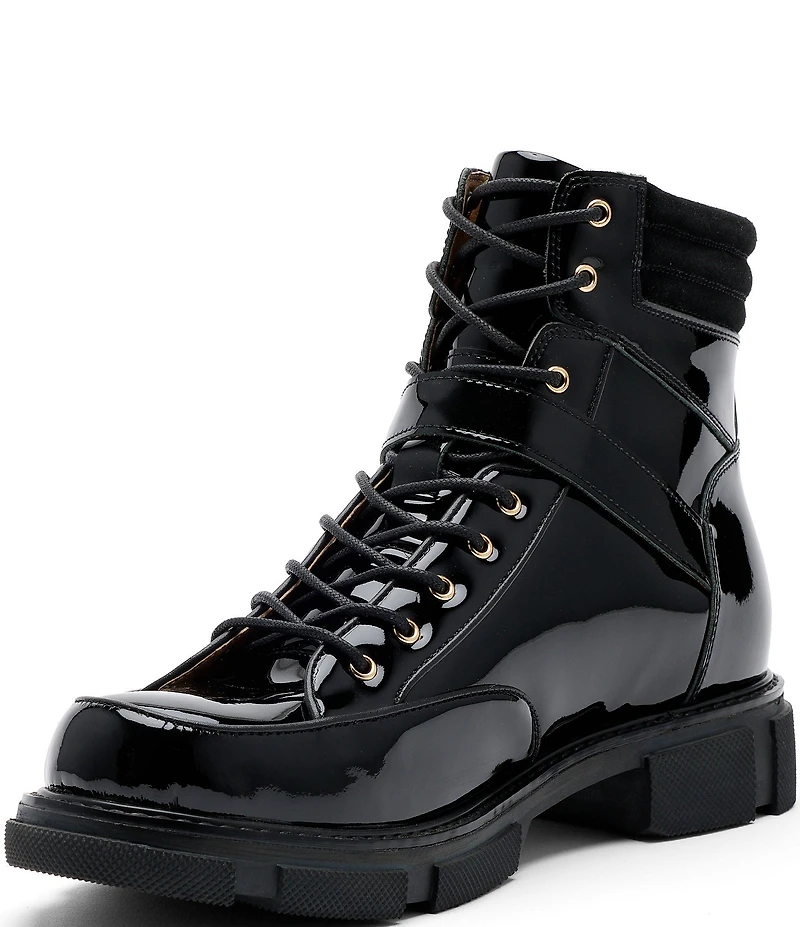 Marc Nolan Men's Atlas Patent Leather Strap Boots