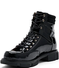 Marc Nolan Men's Atlas Patent Leather Strap Boots