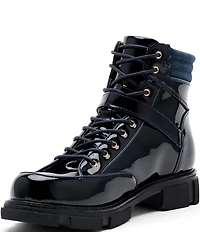 Marc Nolan Men's Atlas Patent Leather Strap Boots