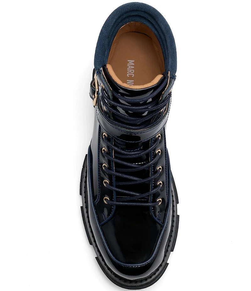 Marc Nolan Men's Atlas Patent Leather Strap Boots