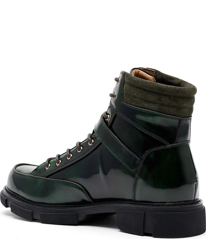 Marc Nolan Men's Atlas Patent Leather Strap Boots
