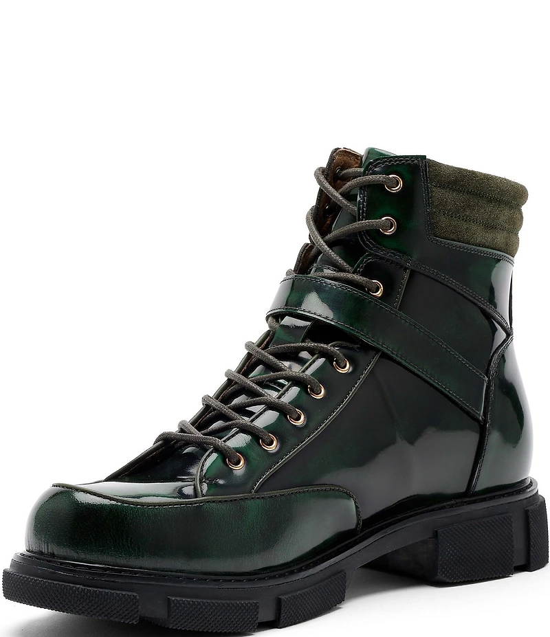 Marc Nolan Men's Atlas Patent Leather Strap Boots
