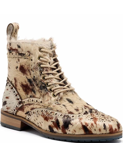 Marc Nolan Men's Belmont Appaloosa Brogue Wingtip Combat Boots