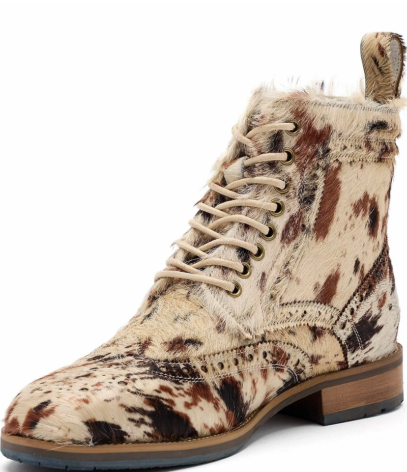 Marc Nolan Men's Belmont Appaloosa Brogue Wingtip Combat Boots