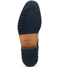 Marc Nolan Men's Belmont Leather and Denim Brogue Detail Wingtip Combat Boots