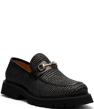 Marc Nolan Men's Blake Raffia Lug Bit Loafers