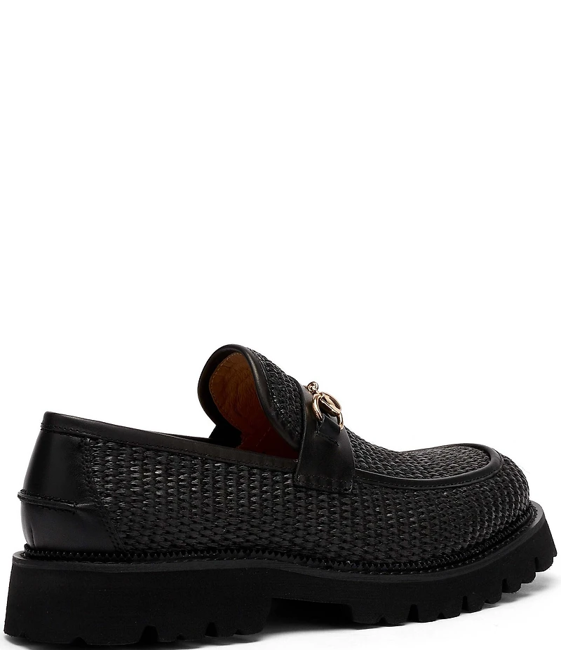 Marc Nolan Men's Blake Raffia Lug Bit Loafers