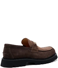 Marc Nolan Men's Blake Suede Bit Buckle Lug Loafers
