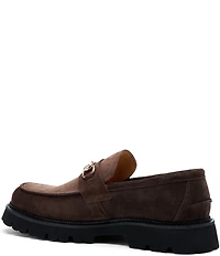 Marc Nolan Men's Blake Suede Bit Buckle Lug Loafers