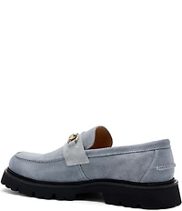 Marc Nolan Men's Blake Suede Bit Buckle Lug Loafers