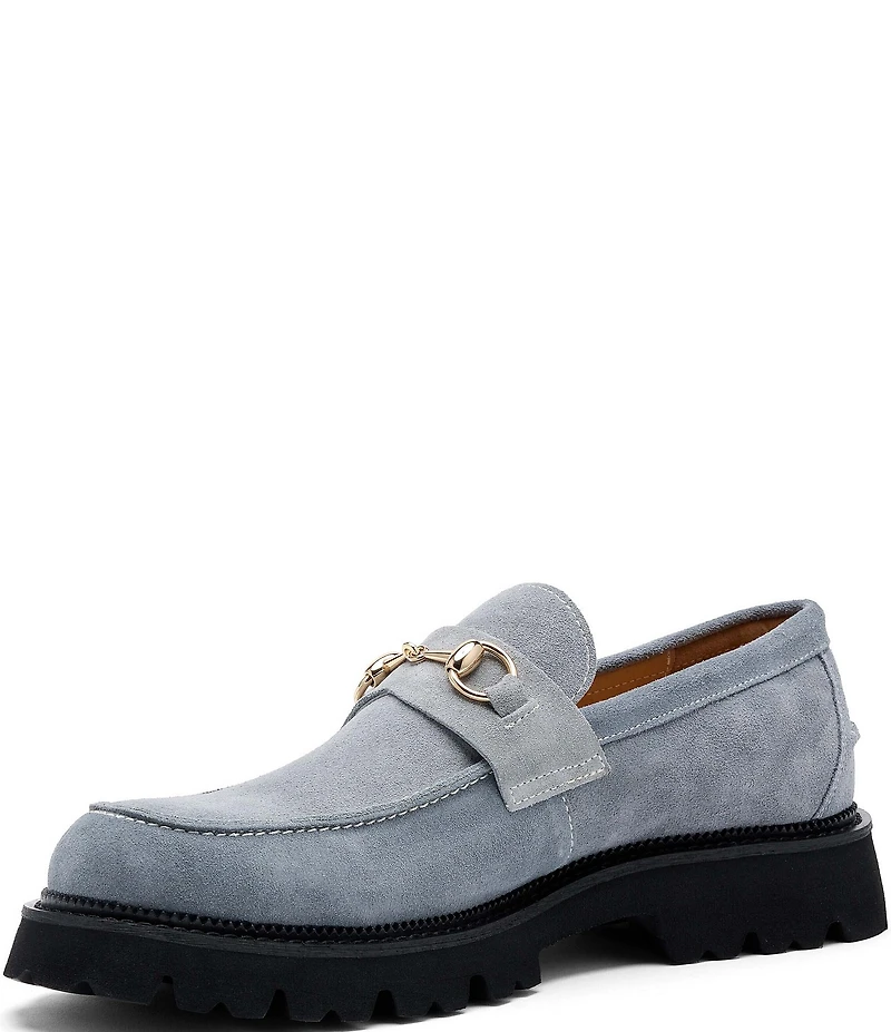 Marc Nolan Men's Blake Suede Bit Buckle Lug Loafers