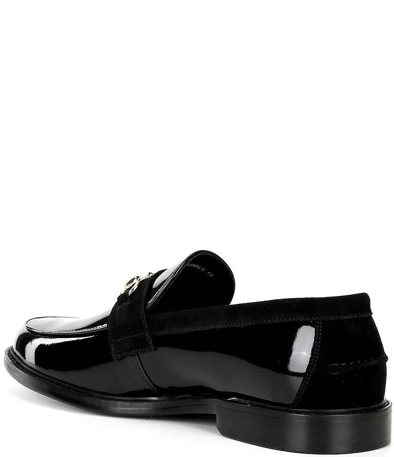 Marc Nolan Men's Boardwalk Patent Leather Horse Bit Buckle Loafers