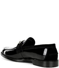 Marc Nolan Men's Boardwalk Patent Leather Horse Bit Buckle Loafers