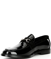 Marc Nolan Men's Boardwalk Patent Leather Horse Bit Buckle Loafers