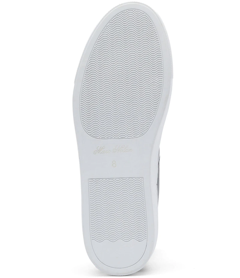 Marc Nolan Men's Boardwalk Leather Horse Bit Buckle Slip On Sneakers