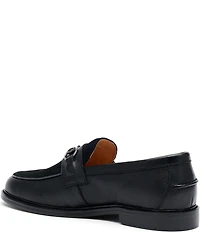 Marc Nolan Men's Boardwalk Pebble Leather and Suede Horse Bit Buckle Loafers
