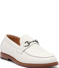 Marc Nolan Men's Boardwalk Pebble Leather Horse Bit Buckle Loafers