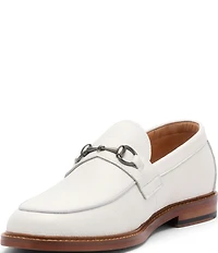 Marc Nolan Men's Boardwalk Pebble Leather Horse Bit Buckle Loafers