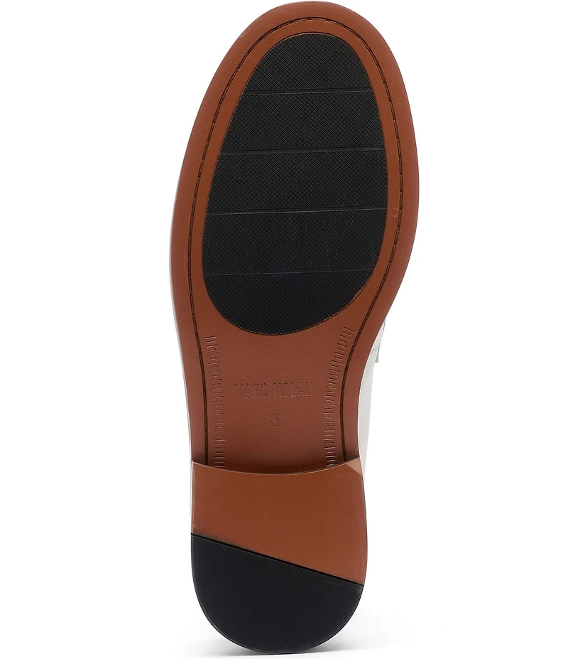 Marc Nolan Men's Boardwalk Pebble Leather Horse Bit Buckle Loafers