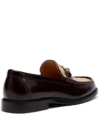 Marc Nolan Men's Boardwalk Raffia and Leather Horse-Bit Loafers