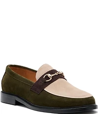 Marc Nolan Men's Boardwalk Suede Bit Buckle Loafers