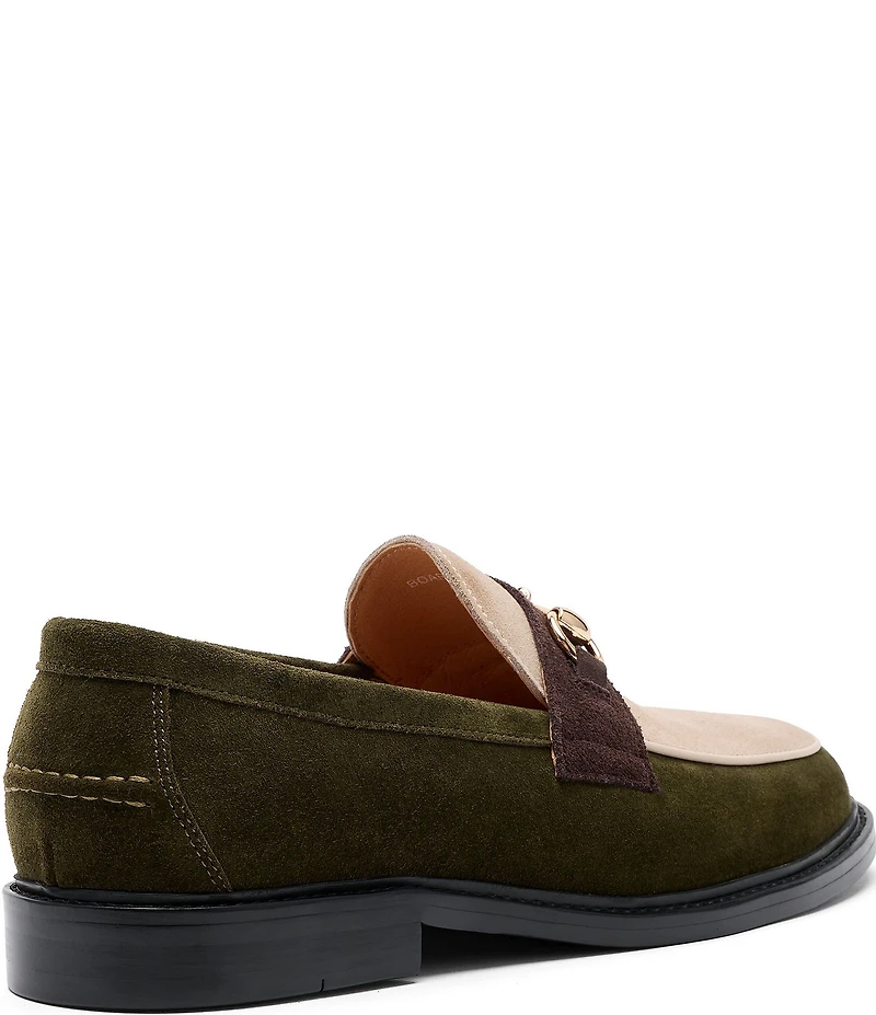 Marc Nolan Men's Boardwalk Suede Bit Buckle Loafers