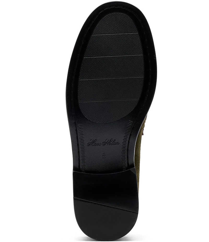 Marc Nolan Men's Boardwalk Suede Bit Buckle Loafers