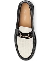 Marc Nolan Men's Boardwalk Woven Leather Horse-Bit Loafers