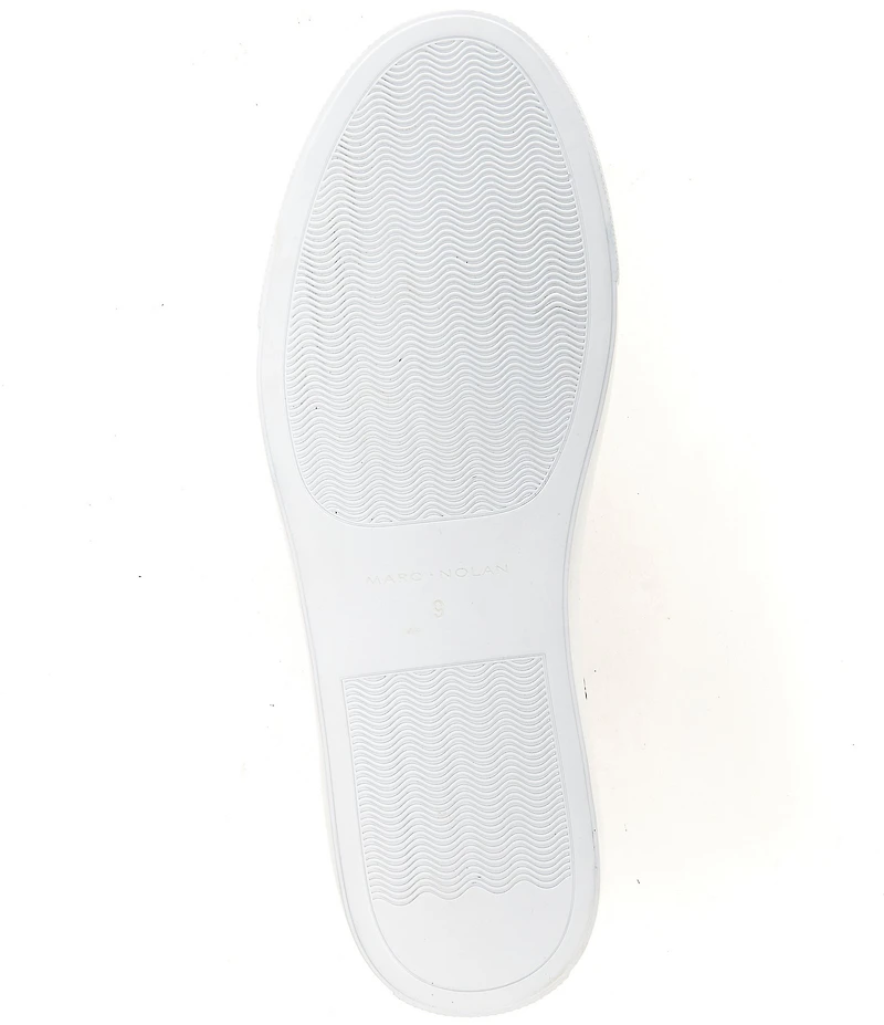 Marc Nolan Men's Boardwalk Woven Calfskin Leather Bit Buckle Slip On Sneakers