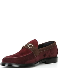 Marc Nolan Men's Broadwalk Suede Horse-Bit Buckle Loafers