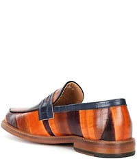Marc Nolan Men's Calum Badlands Croco Embossed Leather Penny Loafers