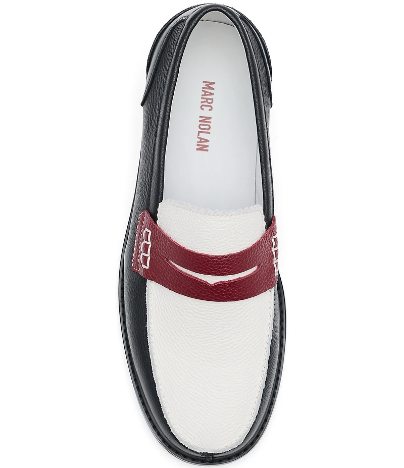 Marc Nolan Men's Calum Leather Penny Loafers