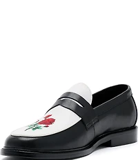Marc Nolan Men's Calum Leather Rose Penny Loafers