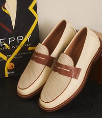 Marc Nolan Men's Calum Pebble Leather and Mesh Penny Loafers