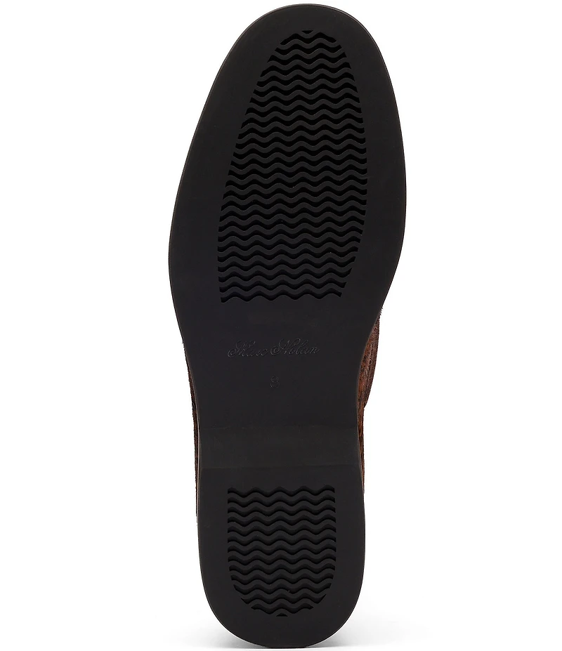 Marc Nolan Men's Capri Animal Print Pony Hair Boat Shoes