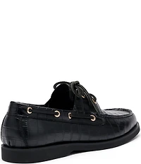Marc Nolan Men's Capri Croco Embossed Leather Boat Shoes