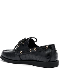 Marc Nolan Men's Capri Croco Embossed Leather Boat Shoes